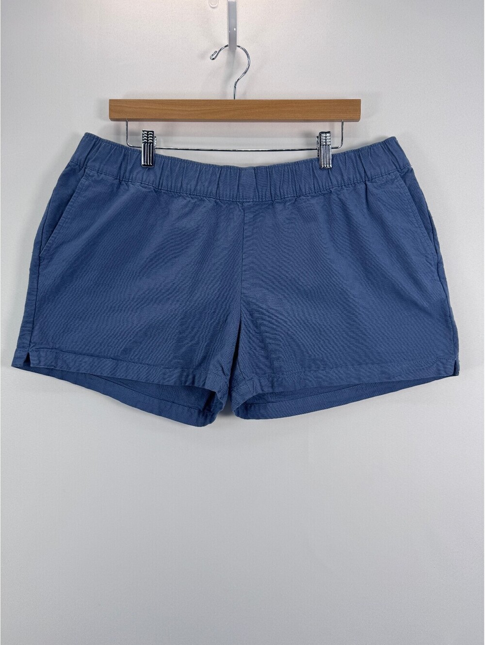 Free Fly Women's Bamboo Flex Sunday Shorts Blue XL Elastic Waist Casual Active